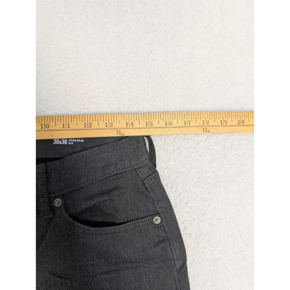 Banana Republic Travel Jeans Mens 30x30 Gray Athletic Fit Stretch 5 Pocket Pants